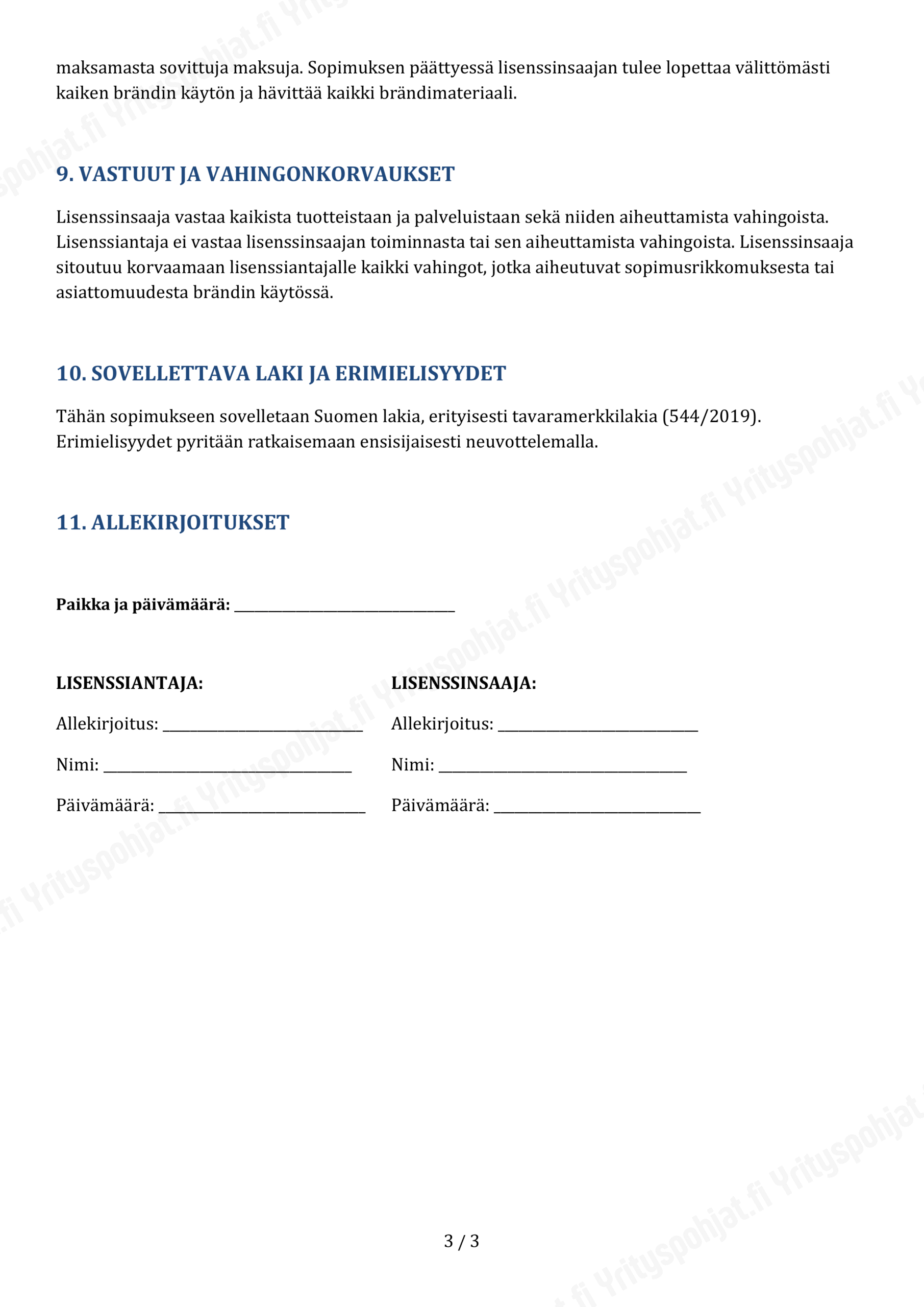 Brändin lisensointisopimus - Muokattava Pohja - Image 3