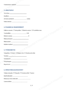 Freelancer Sopimus - PDF & Word Pohja - Image 2