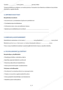 Harjoittelusopimus - Muokattava Word & PDF - Image 2