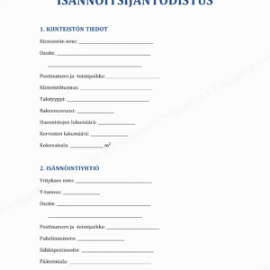 Isännöitsijän todistus - Muokattava Word & PDF Pohja