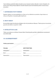 Kevytyrittäjä sopimuspohja - Muokattava Word & PDF - Image 3