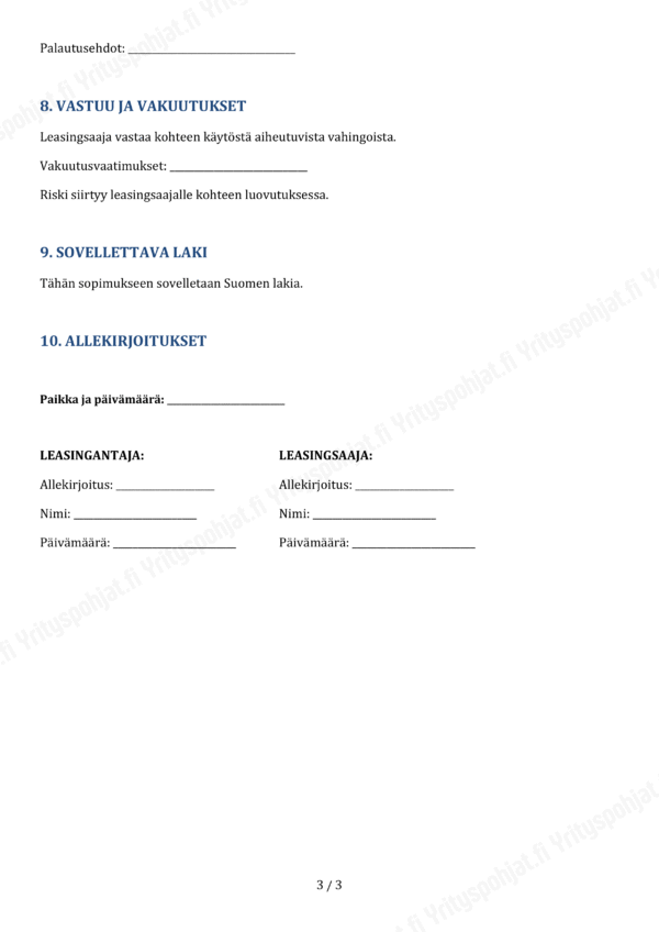 Leasing Sopimus Asiakirjapohja - Image 3