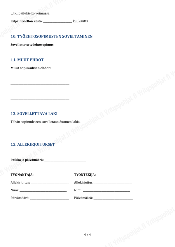 Määräaikainen Työsopimus - Muokattava Pohja - Image 4