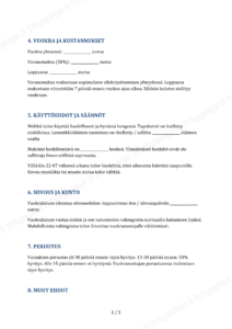 Mökin vuokrasopimus - Muokattava Word & PDF - Image 2