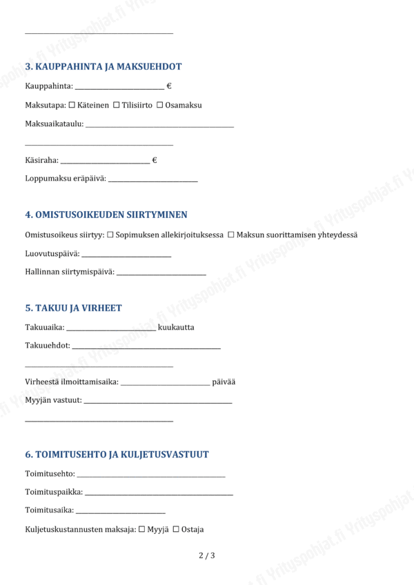 Myyntisopimus - Muokattava Pohja - Image 2
