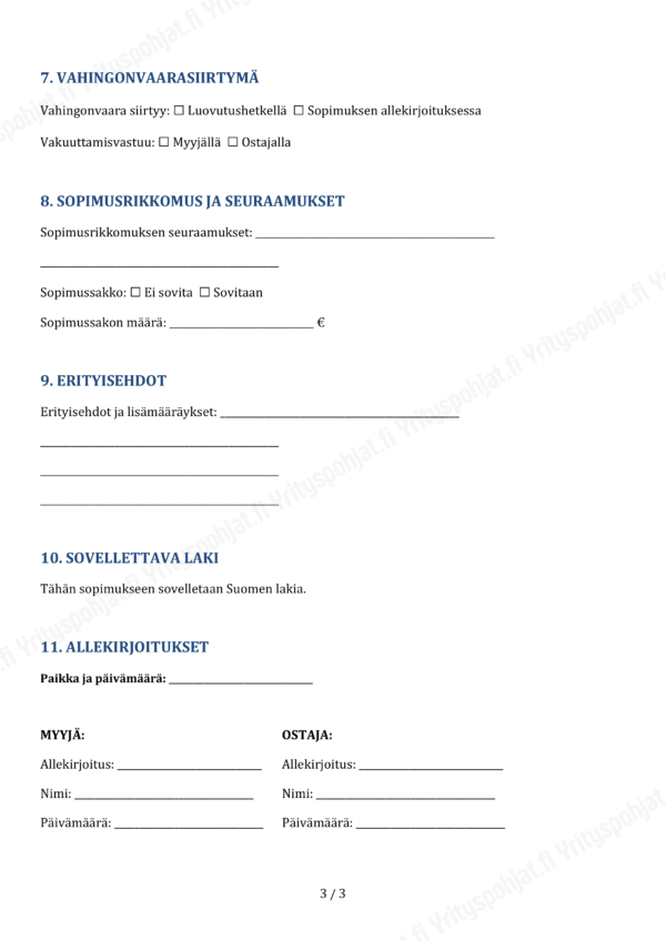 Myyntisopimus - Muokattava Pohja - Image 3