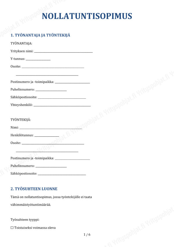 nollatuntisopimus word ja pdf pohja