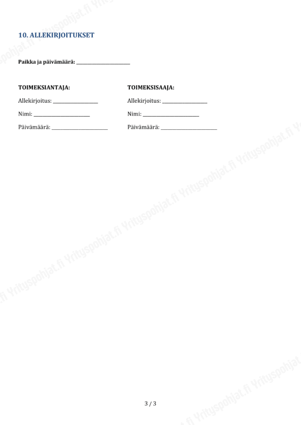 Toimeksiantosopimus - Muokattava Pohja - Image 3