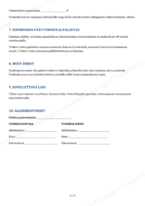 Traktorin vuokrasopimuspohja - Ladattavat Word & PDF - Image 3