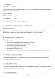 Tuntityö sopimuspohja - Word & PDF Ladattavat - Image 2