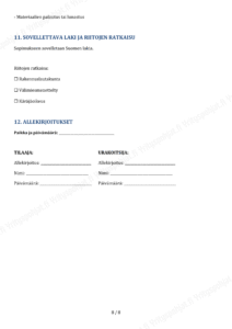 Urakkasopimus - Urakointisopimus Muokattava Pohja - Image 8