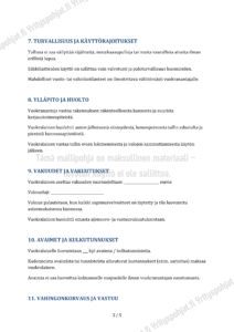 Autotallin Vuokrasopimus - Word ja PDF Mallipohja - Image 3