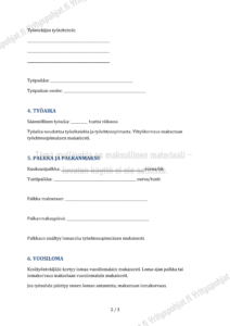 Kesätyösopimus - Word & PDF Mallipohja - Image 2