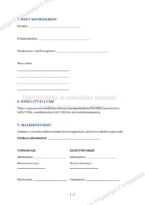Kesätyösopimus - Word & PDF Mallipohja - Image 3