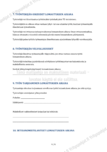 Lomautuskirje - Muokattava Mallipohja - Image 4
