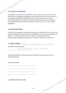 Osa-aikatyösopimus - Word & PDF Mallipohja - Image 5
