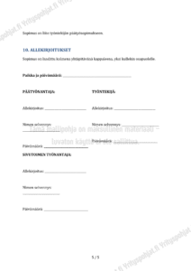 Sivutoimisopimus - Word & PDF Mallipohja - Image 5